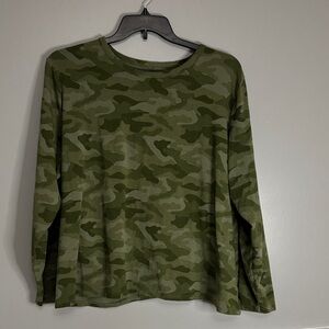 a.n.a Olive Green Camo Tee